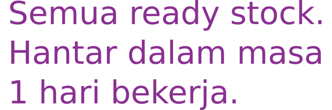 All are ready stock