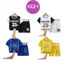 KQH Baby Kids Sport Clothes Sport T-Shirt 1Y-15Y Set, Baju Budak, Baju Baby, Baby Boy Clothes
