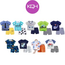 KQH Baby Kids T Shirt 6M-4Y Set, Baju Budak, Baju Tidur Budak, Baju Baby Boy Girl LC1