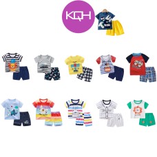 KQH Baby Kids T Shirt 0M-4Y Set, Baju Budak, Baju Tidur Budak, Baju Baby Boy Girl LC2