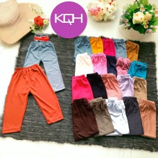 KQH Legging Baby/Kids Girl Newborn - 14 Tahun Plain Color Legging Budak, Seluar Panjang (Random)