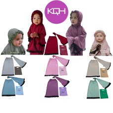 KQH Telekung Baby/Budak 3 Bulan -3½ Tahun, Prayer Gown/Baju Muslimah/Telengkung Baby Budak (Bubblekids Series)