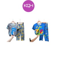 KQH Kids T-Shirt+ Long Pant Pajamas 4Y-15Y , Pyjamas, Baju Budak, Baju Tidur Budak SSLP Polyester