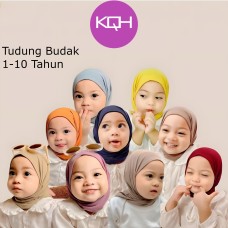 KQH Tudung Baby Kids/Bawal Instant Segi Tiga (1-10 Tahun), Tudung Budak, Tudung Budak Perempuan