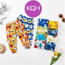 KQH Baby Kids Pant Newborn - 3 Tahun, Bozip Long Pant, Seluar Panjang Baby, Seluar Budak, Seluar Baby Boy Girl (Random)